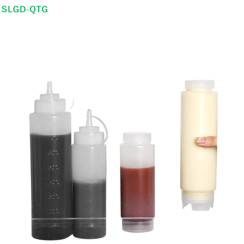 Sauce Squeeze Bottle - NEW Plastic Inverted Dual Mouth Squeeze