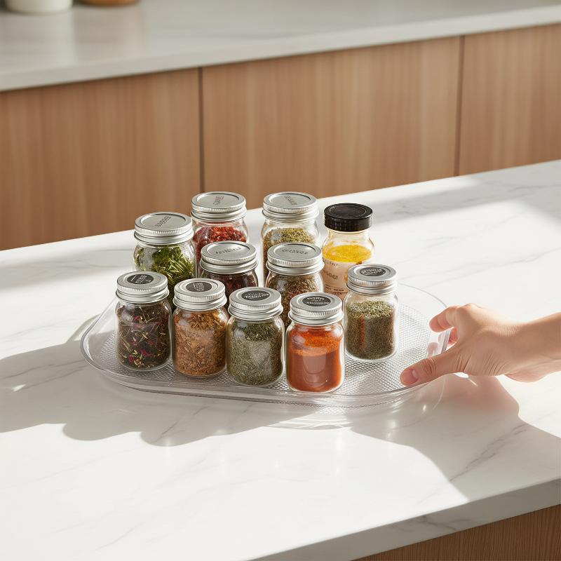 Spice Jar Labels - 1Piece 360 Degree Rotating Refrigerator Turntable