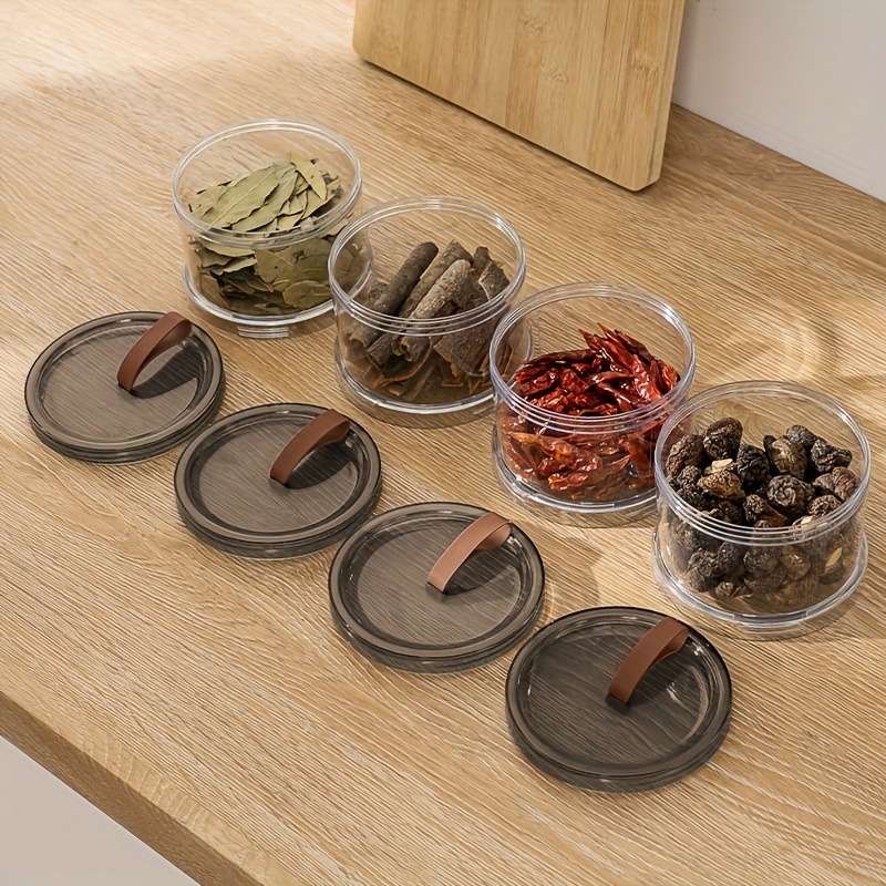 Spice Jar Labels - Three-Layer Round Spice Storage Box,Grain Storage