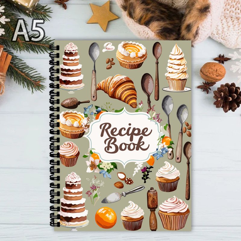 Meal Prep Book - Aesthetic Recipe Spiral Notebook Log,Family Recipe