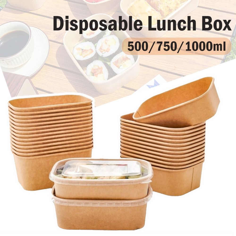Meal Prep Bowl - 10PCS/Set Square Disposable Lunch Box with