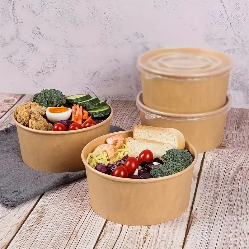 15/30PCS Kraft Paper Bowls Dis - Meal Prep Bowl review and price