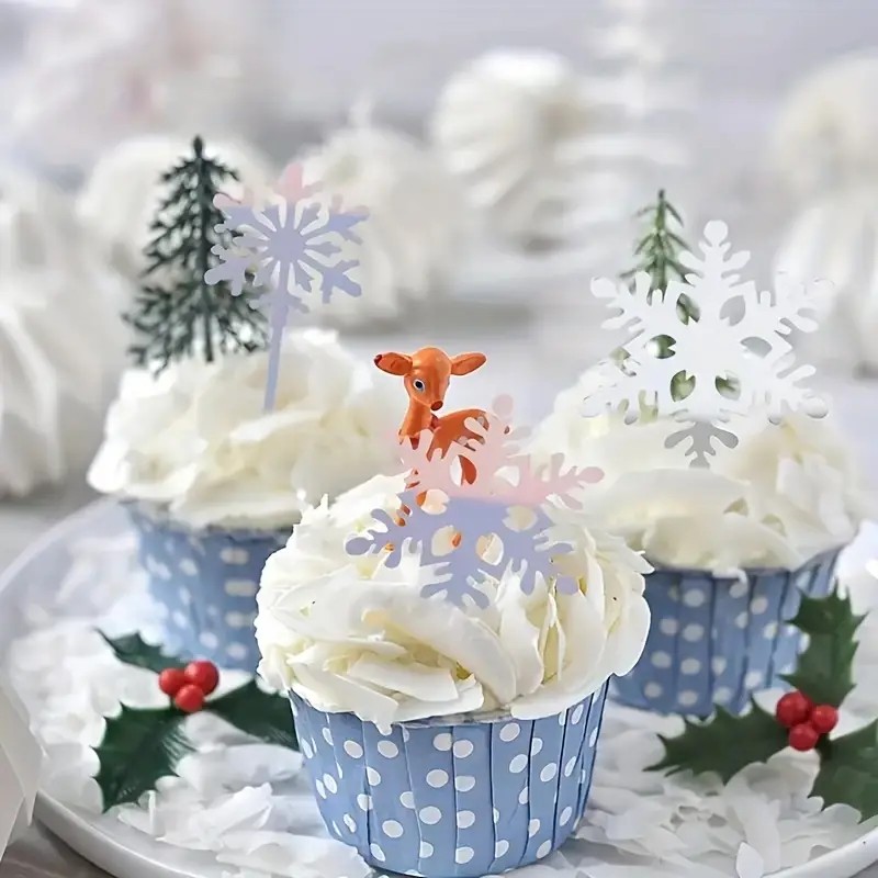 16pcs Snowflake Cupcake Topper - Meal Prep Frozen review and price
