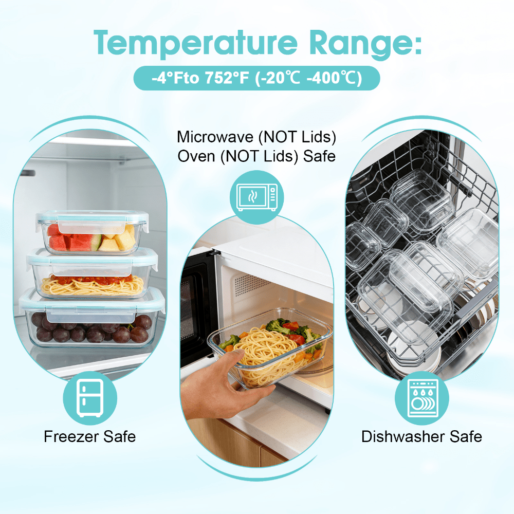 Glass Food Storage Containers  - Meal Prep Glass Containers Oven Safe review and price