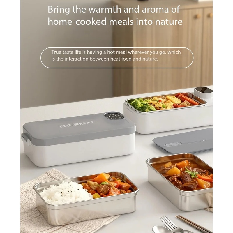 Portable Heated Lunch Box 304  - Stainless Bento Box review and price