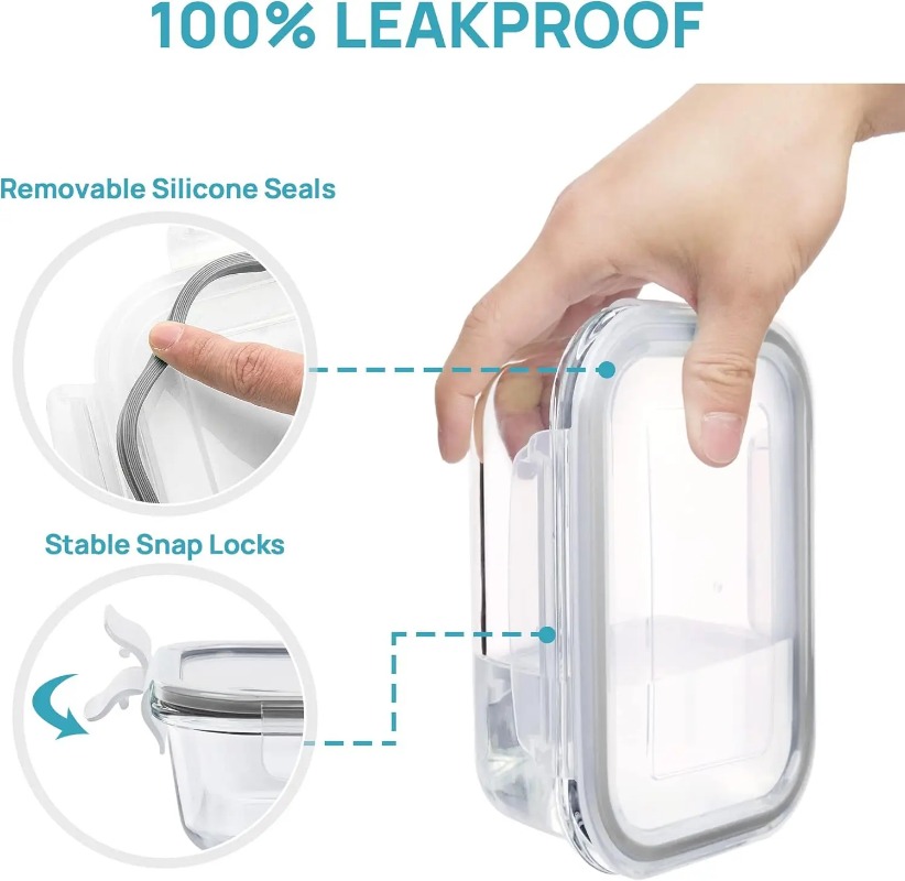 Glass Food Storage Containers  - Meal Prep Glass Containers Oven Safe review and price