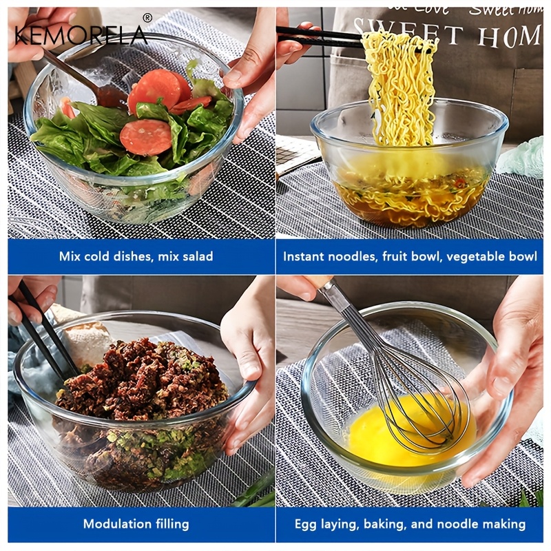 1PCS Deep Mixing Bowl - Heavy- - Meal Prep Glass Containers Oven Safe review and price