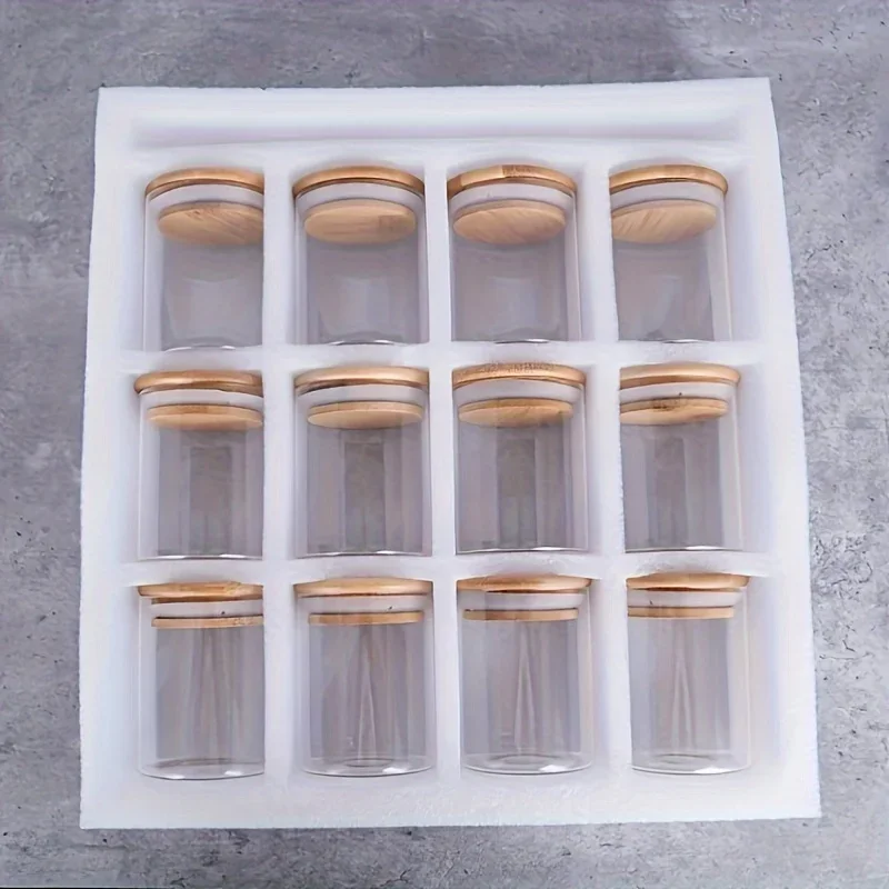 12pcs Glass Spice Jars with Ba - Spice Jar Labels review and price