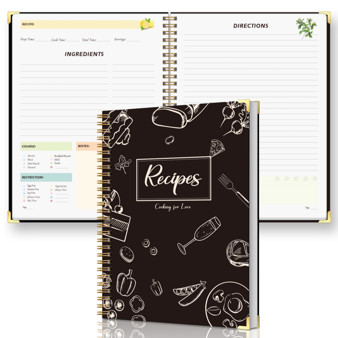Recipe Journal Notebook with S - Meal Prep Book review and price