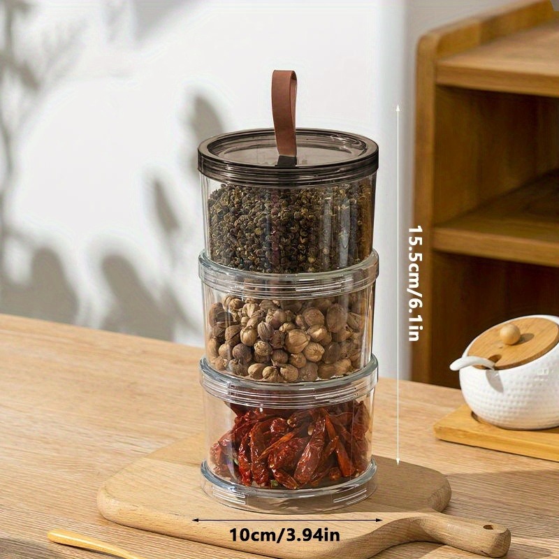 Three-Layer Round Spice Storag - Spice Jar Labels review and price