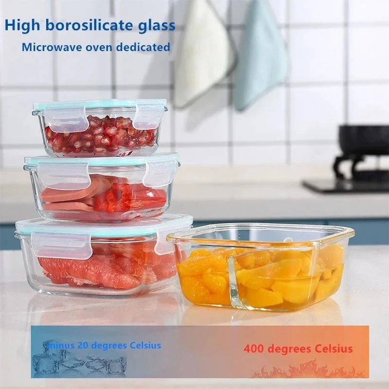 Glass Fresh-Keeping Box High B - Meal Prep Glass Containers Oven Safe review and price