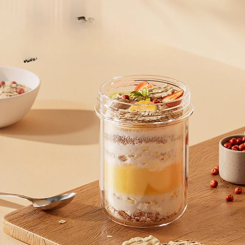420ML New Breakfast Cups Oatme - Meal Prep Glass Containers Oven Safe review and price