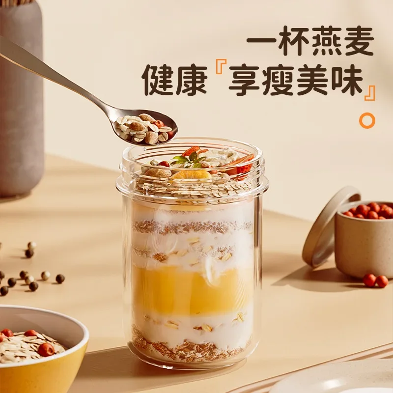 420ML New Breakfast Cups Oatme - Meal Prep Glass Containers Oven Safe review and price