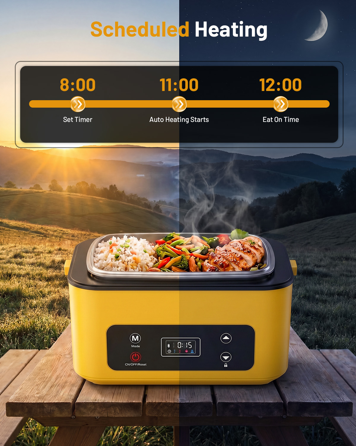 TaskStar Portable Heated Lunch - Stainless Bento Box review and price