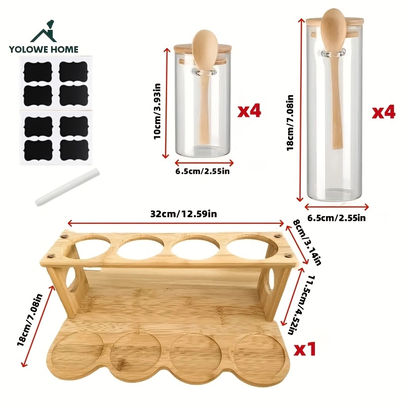 8-Piece Glass Storage Containe - Spice Jar Labels review and price
