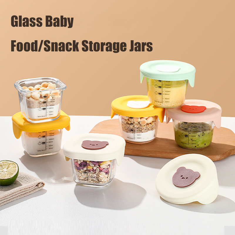 180ml Glass Baby Food Storage  - Meal Prep Glass Containers Oven Safe review and price