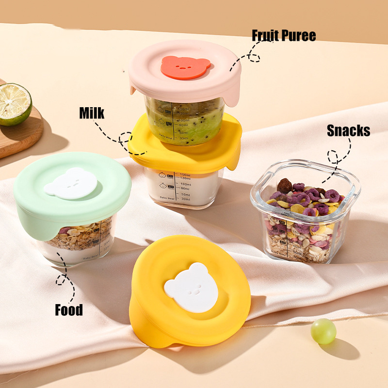 180ml Glass Baby Food Storage  - Meal Prep Glass Containers Oven Safe review and price