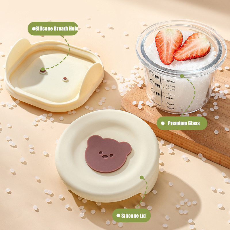 180ml Glass Baby Food Storage  - Meal Prep Glass Containers Oven Safe review and price