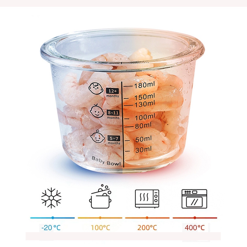 180ml Glass Baby Food Storage  - Meal Prep Glass Containers Oven Safe review and price