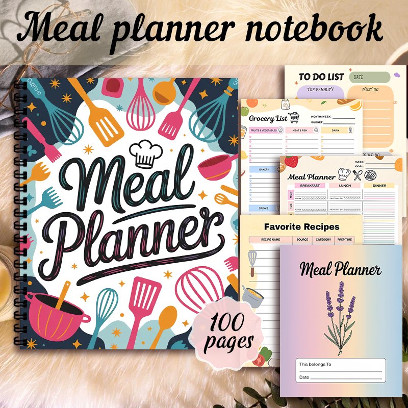 Meal Planner Notebook, Weekly  - Meal Prep Book review and price