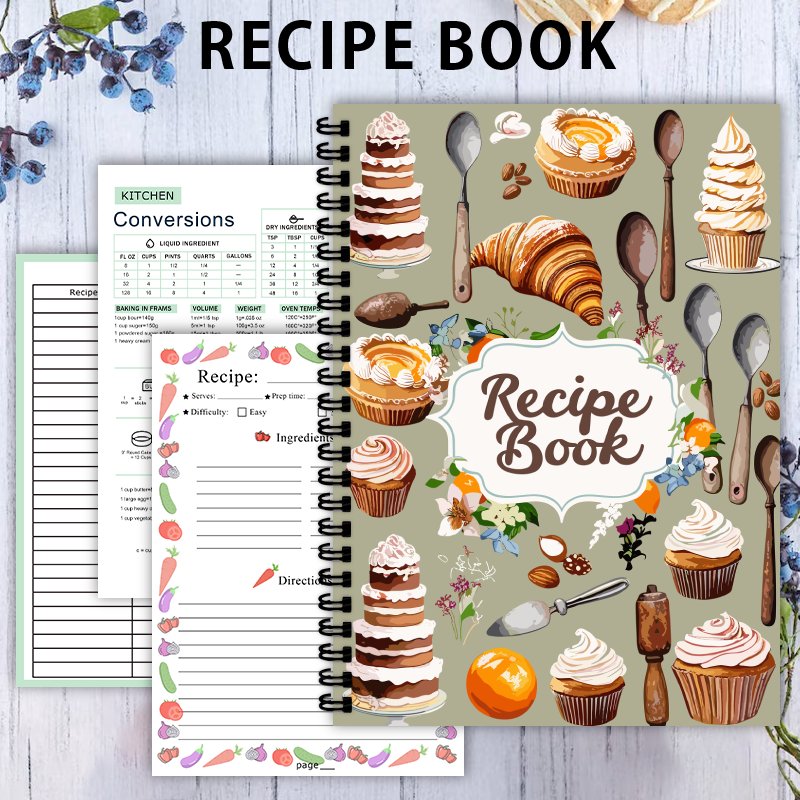 Aesthetic Recipe Spiral Notebo - Meal Prep Book review and price