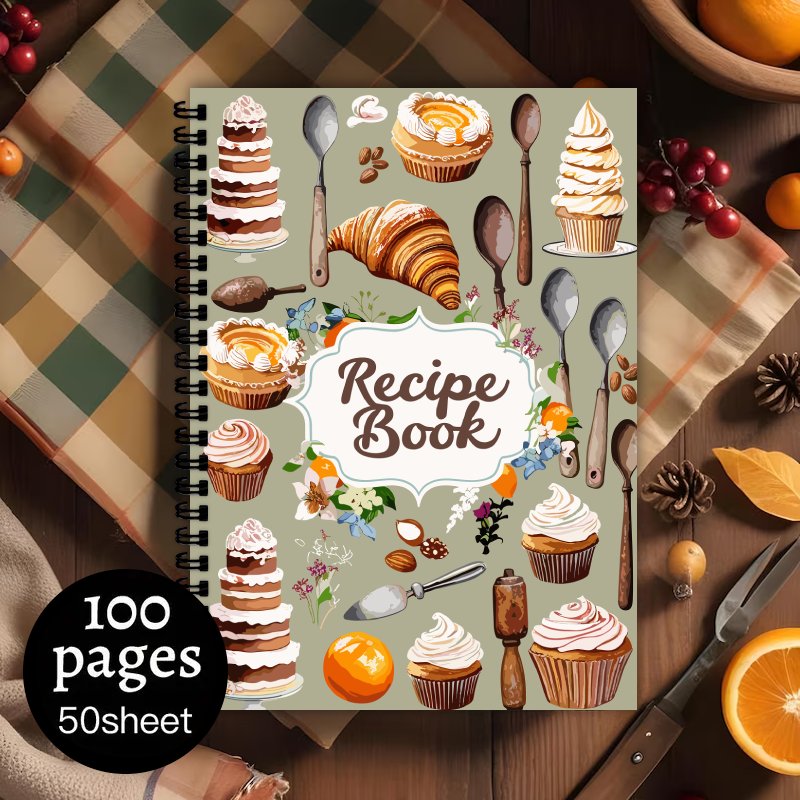 Aesthetic Recipe Spiral Notebo - Meal Prep Book review and price