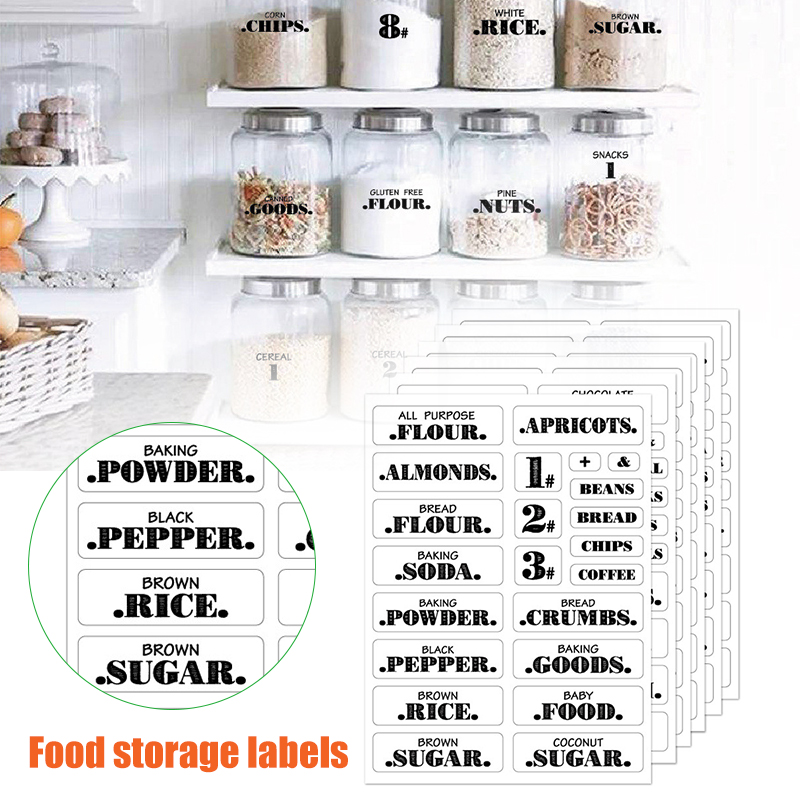 132pcs Kitchen Food Stickers W - Spice Jar Labels review and price